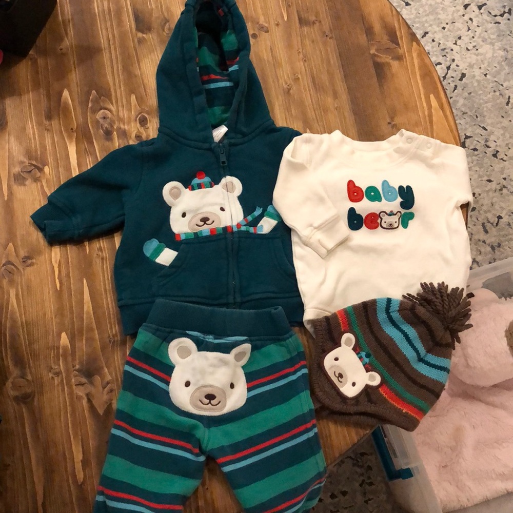 Gymboree baby bear outfit 3-6m